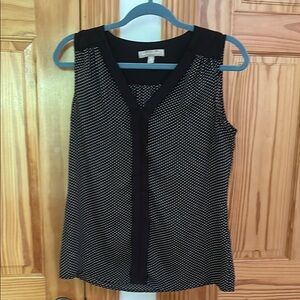 Banana Republic Black and White V-Neck Blouse